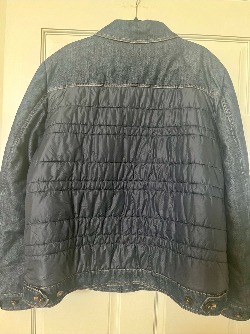 Waterville Italy Luxury Hybrid Denim Quilted Jacket Sz IT 56 US Large - Picture 5 of 9